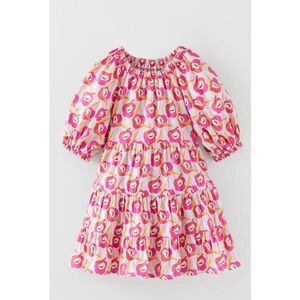 ZARA Girl’s 100% Cotton Puff Floral Dress Size 10